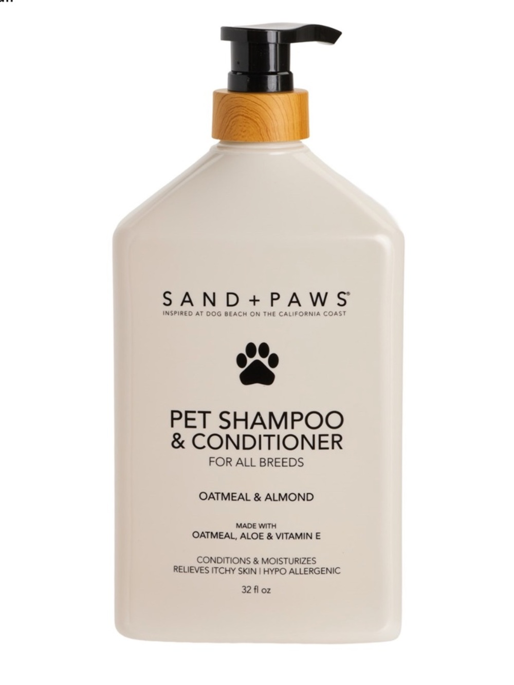 Sand + Paws Oatmeal & Almond 2 in 1 Pet Shampoo & Conditioner 32 oz